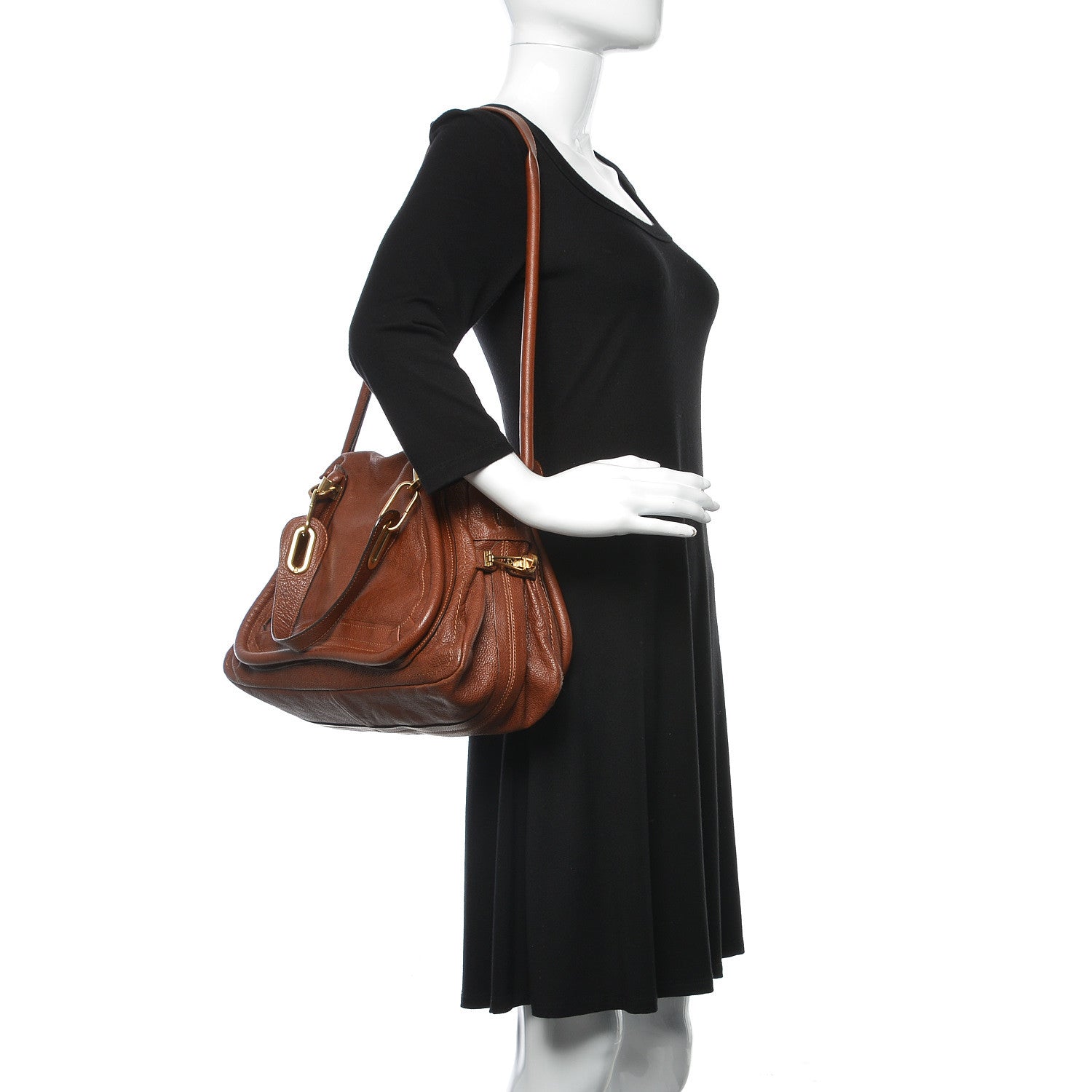 Chloe Calfskin Medium Paraty Brown Delight 2 of 15