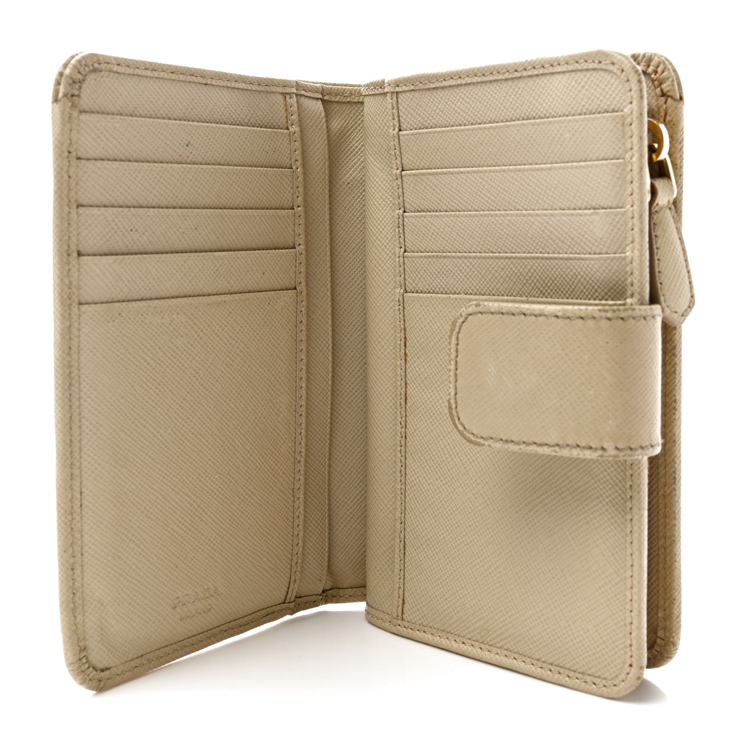 Saffiano Metal Compact Wallet Cammeo