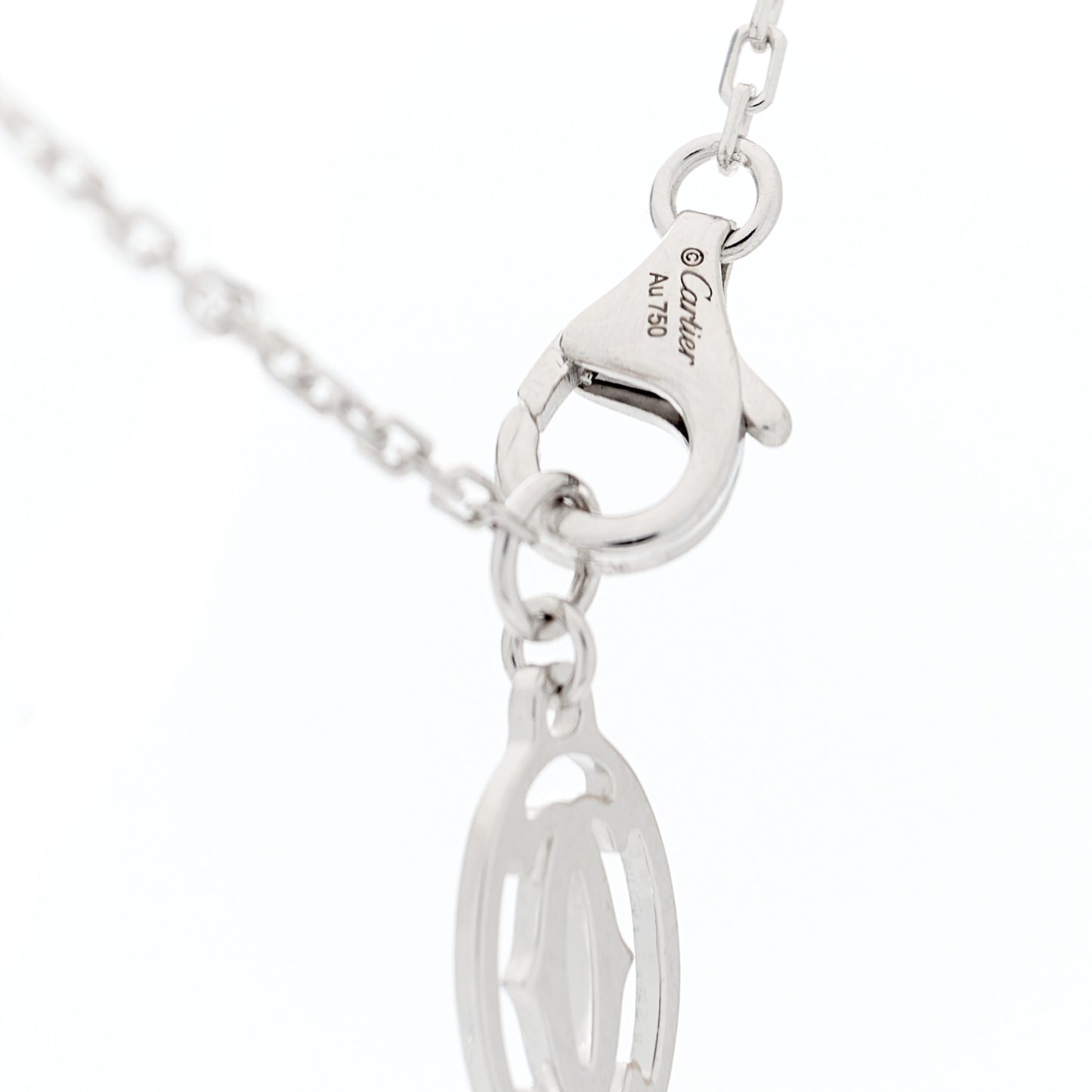 18K White Gold Diamond LM D'Amour Pendant Necklace