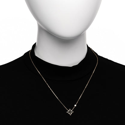 Louis Vuitton 18K Yellow Gold Diamond Black Onyx Color Blossom BB Star Pendant Necklace 2 of 6