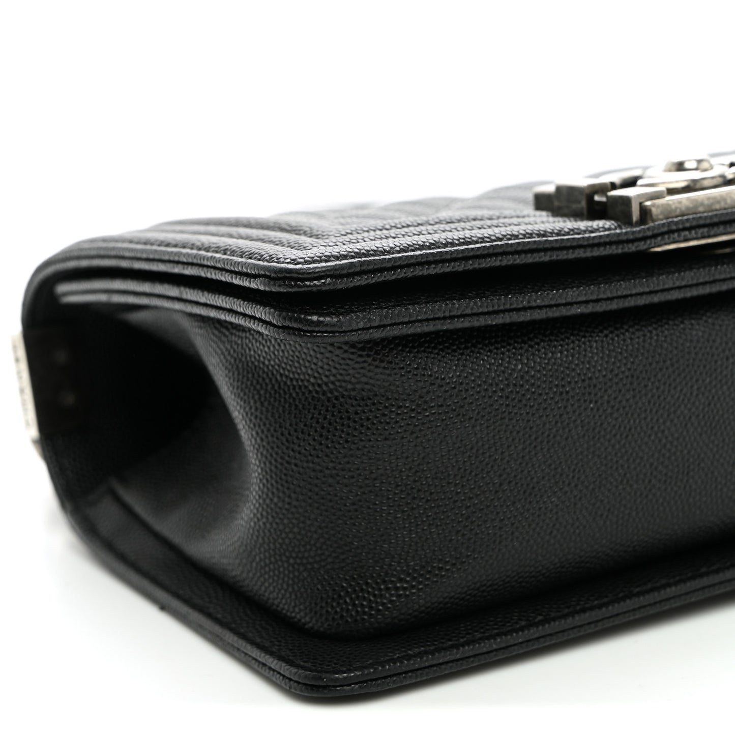 Caviar Quilted Small Boy Flap Black