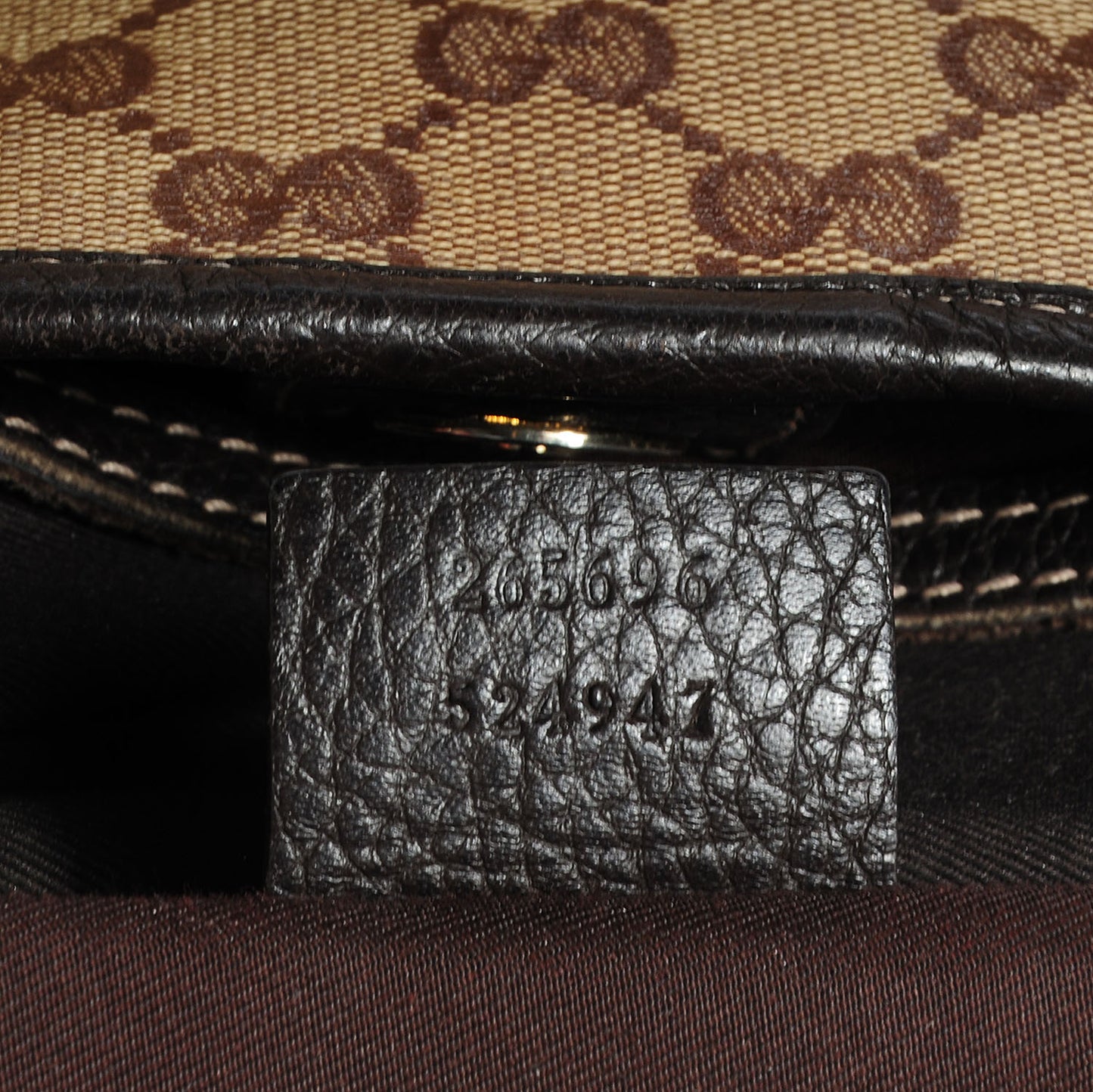 Crystal Monogram Large Joy Tote Beige Ebony Testa di Moro