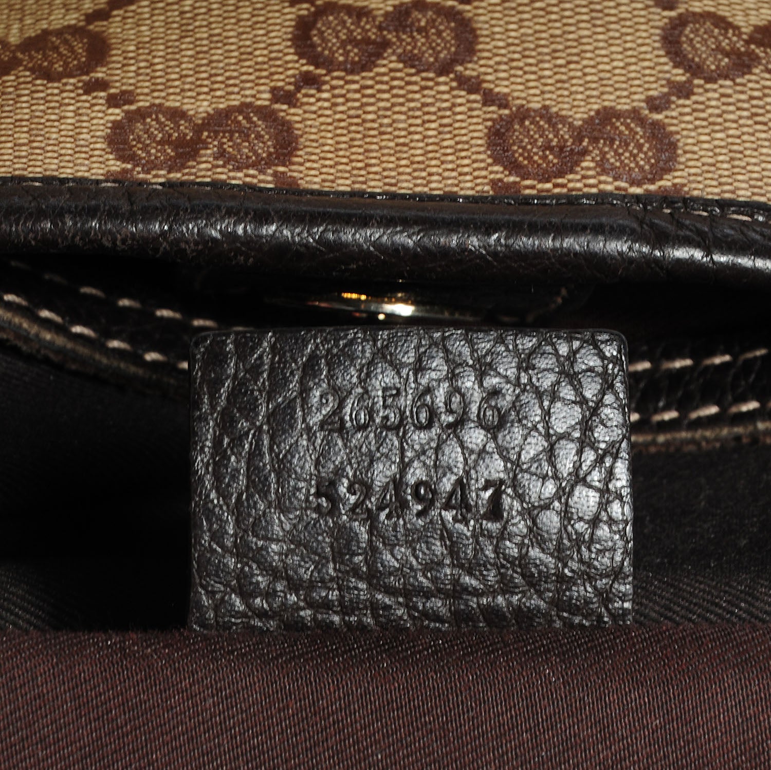Gucci Crystal Monogram Large Joy Tote Beige Ebony Testa di Moro 7 of 7