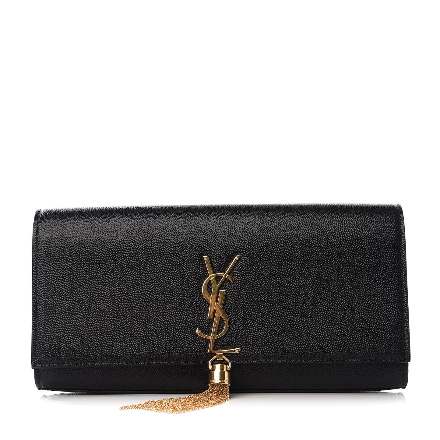 Grain De Poudre Classic Monogram Tassel Clutch Black