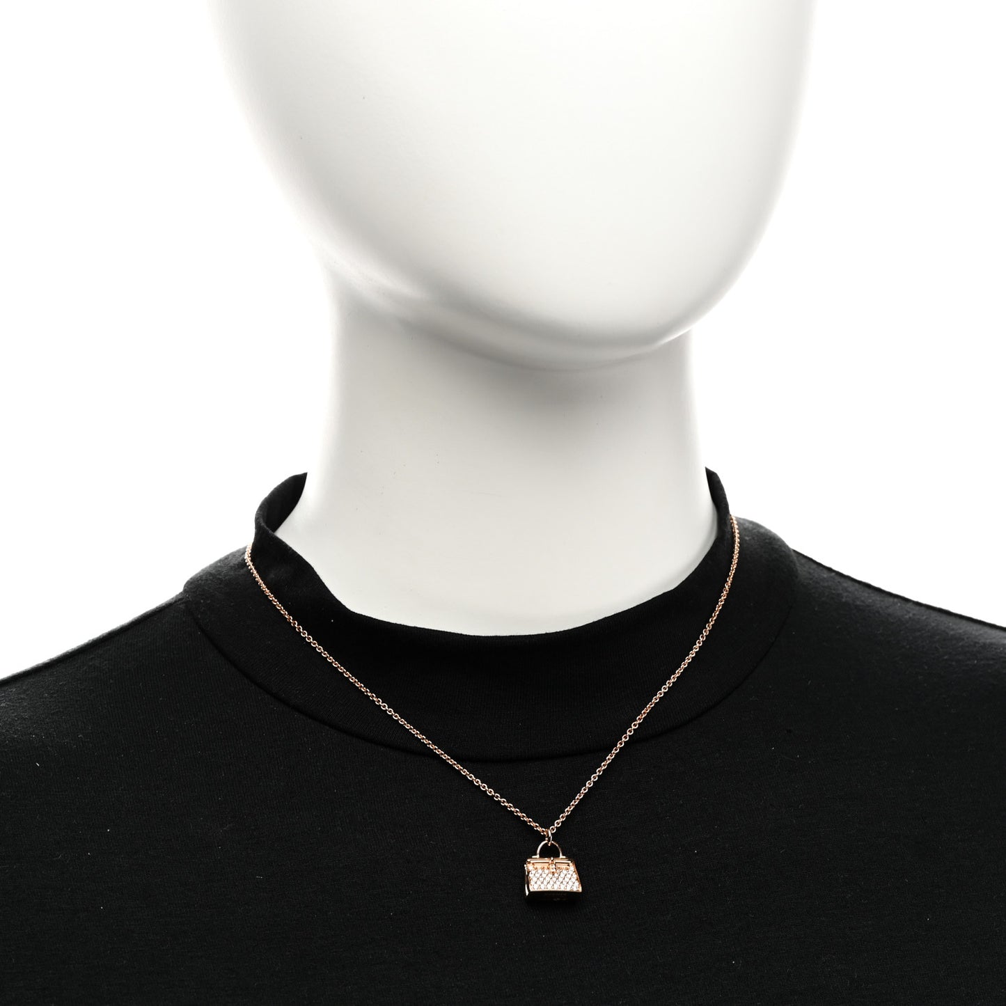 18K Rose Gold Diamond Kelly Amulettes Pendant Necklace
