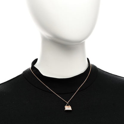 Hermes 18K Rose Gold Diamond Kelly Amulettes Pendant Necklace 2 of 6