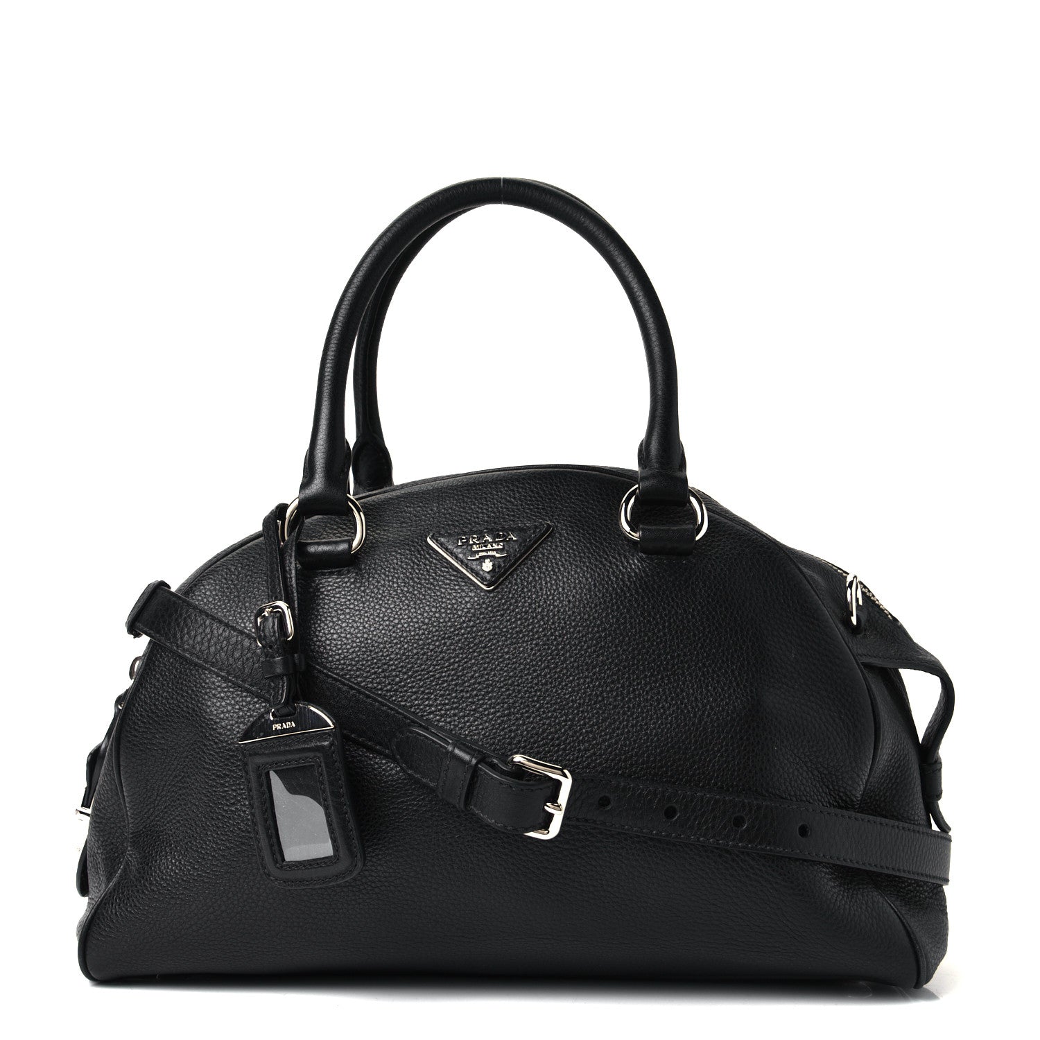 Prada Vitello Daino Shopping Satchel Black 1 of 6