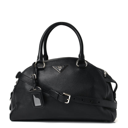 Prada Vitello Daino Shopping Satchel Black 1 of 6