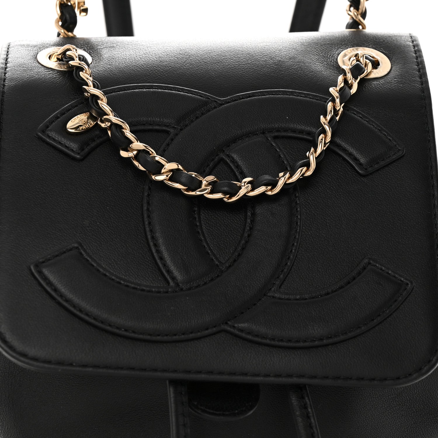 Chanel Lambskin CC Mania Backpack Black 8 of 13