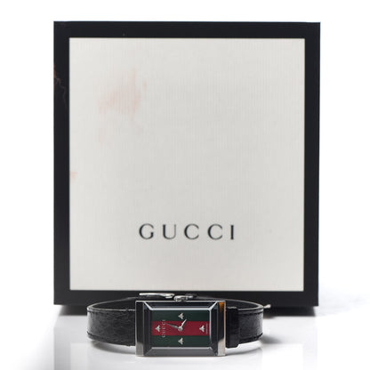 Gucci Stainless Steel Lizard 21mm Web G-Frame Quartz Watch Green 5 of 5