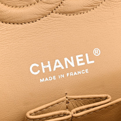 Chanel Glazed Lambskin Quilted Medium Double Flap Bijoux Chain Dark Orange 6 of 16