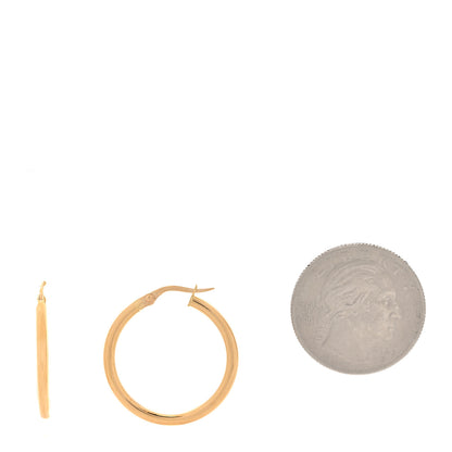 Roberto Coin 18K Yellow Gold 25mm Hoop Earrings 2 of 5