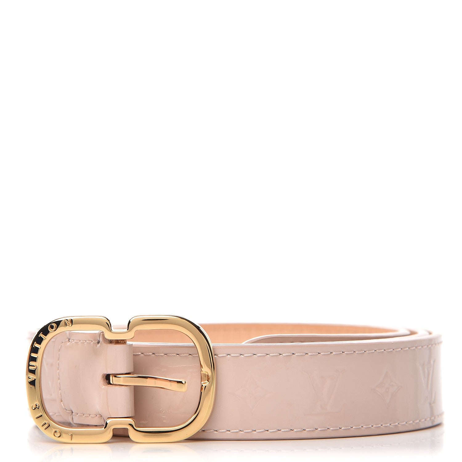 Louis Vuitton Vernis Mini 25mm Belt 85 34 Beige Poudre 1 of 15