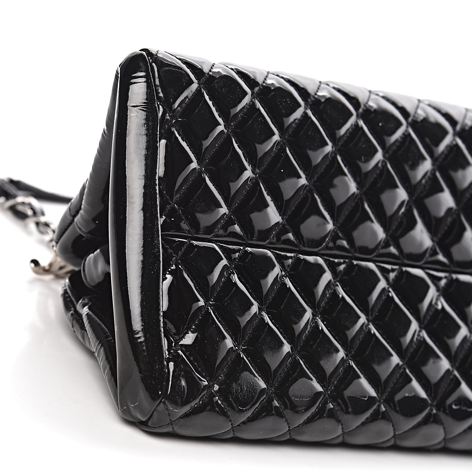 Chanel Patent Quilted Medium Just Mademoiselle Black 9 of 12