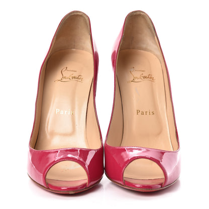 Christian Louboutin Patent Jolly B 100 Peep Toe Pumps 40 Fuchsia 2 of 12