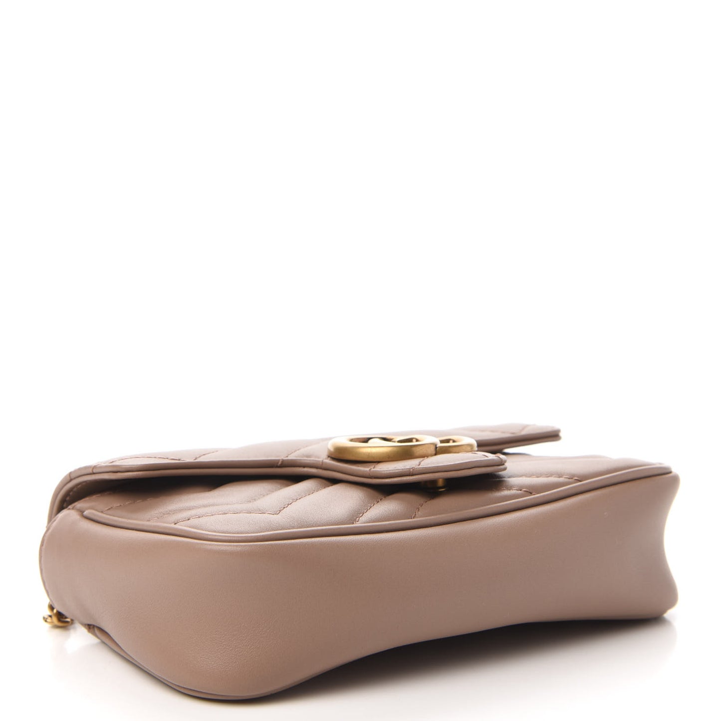 Calfskin Matelasse Super Mini GG Marmont Shoulder Bag Porcelain Rose