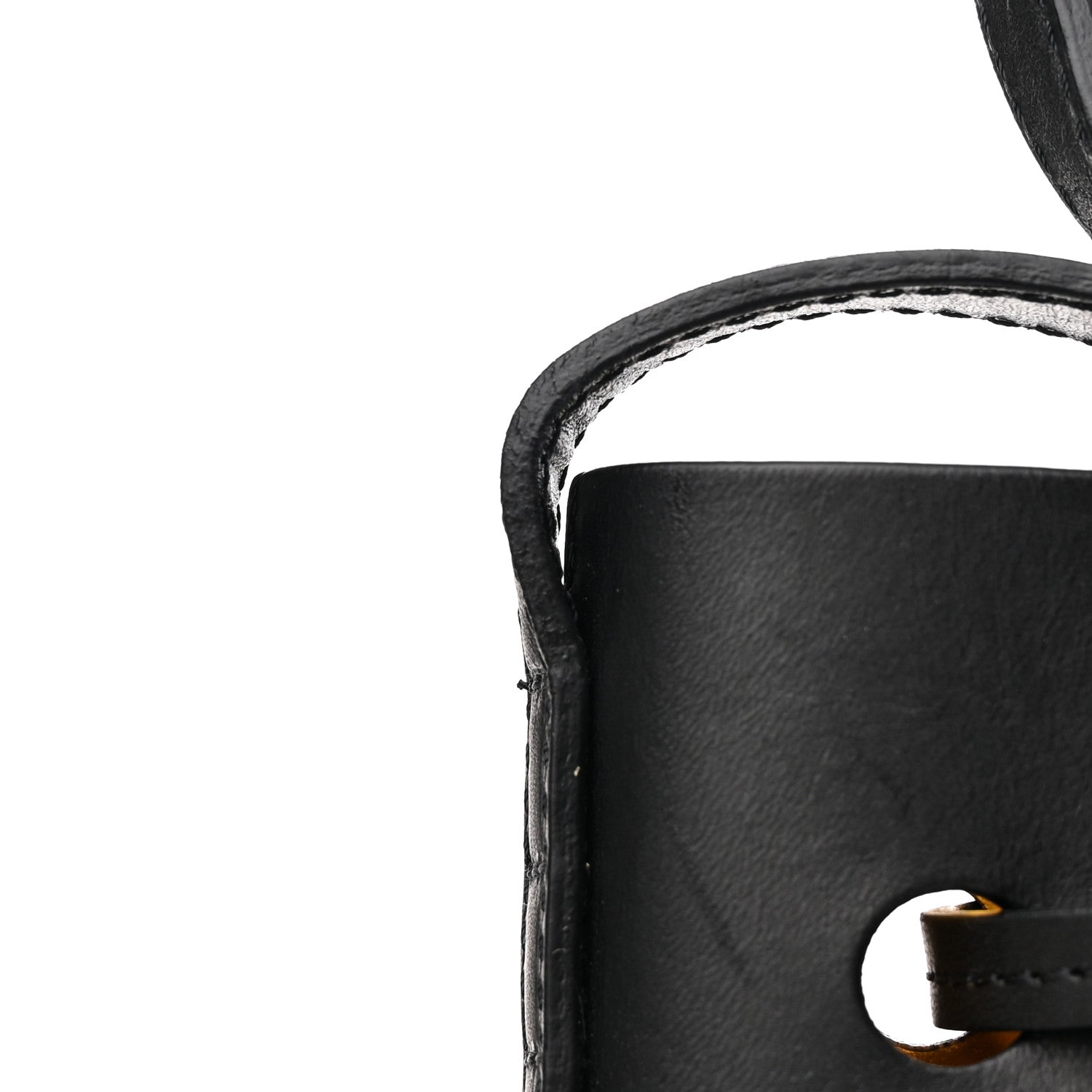 Mansur Gavriel Vegetable Tanned Calfskin Mini Bucket Bag Black Oro 14 of 14