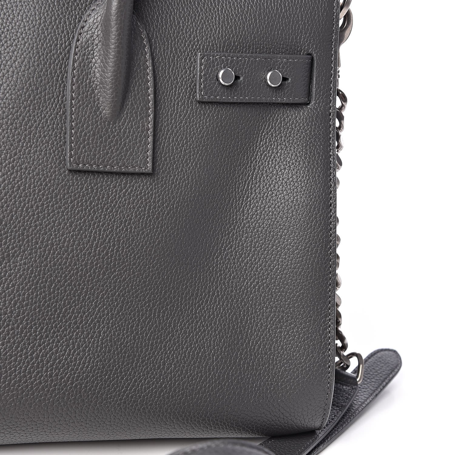Saint Laurent Grained Calfskin Small Supple Sac De Jour Grey 14 of 15