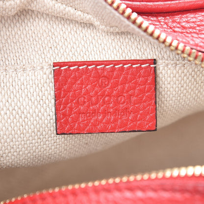 Gucci Pebbled Calfskin Small Soho Disco Bag Tabasco Red 6 of 7