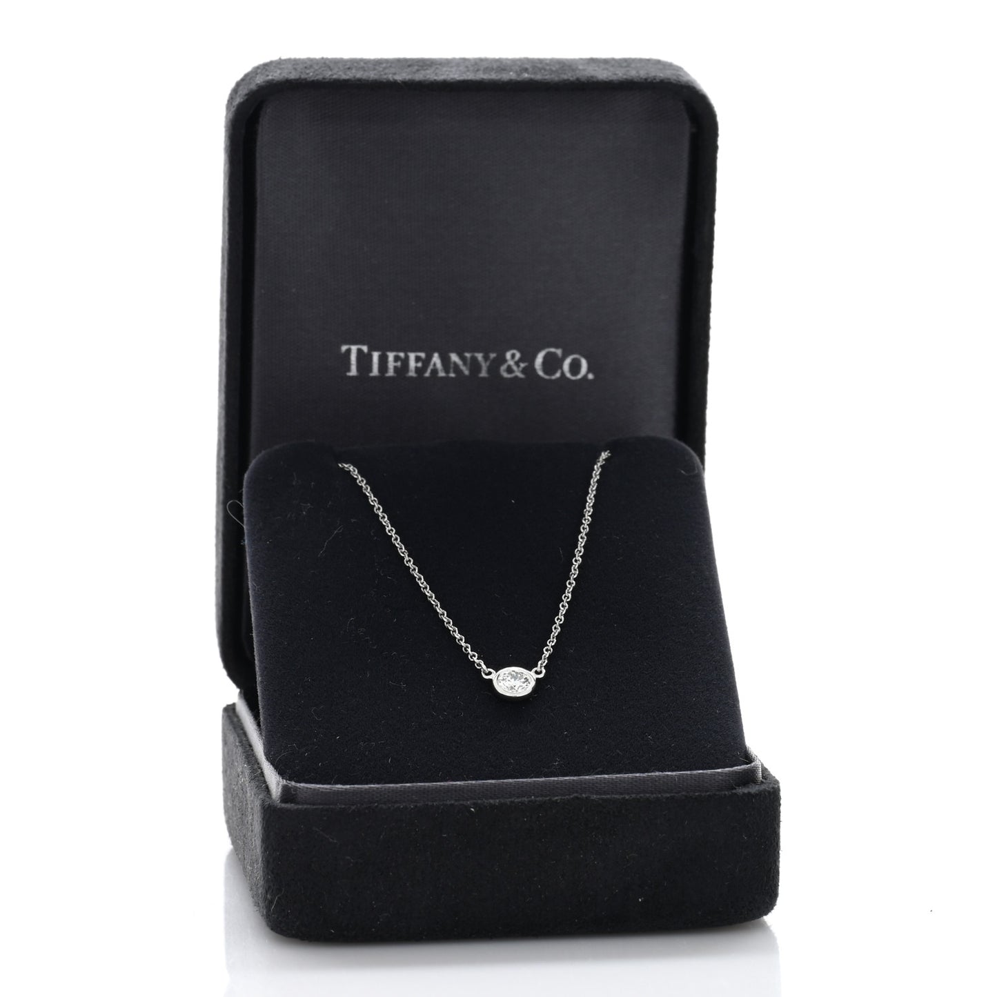 Platinum Diamond .21ct Elsa Peretti Diamonds by the Yard Pendant Necklace