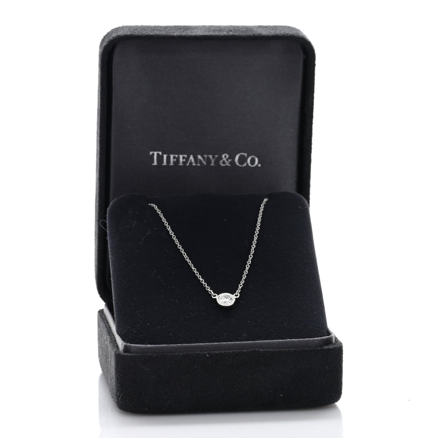 Tiffany Platinum Diamond .21ct Elsa Peretti Diamonds by the Yard Pendant Necklace 5 of 5