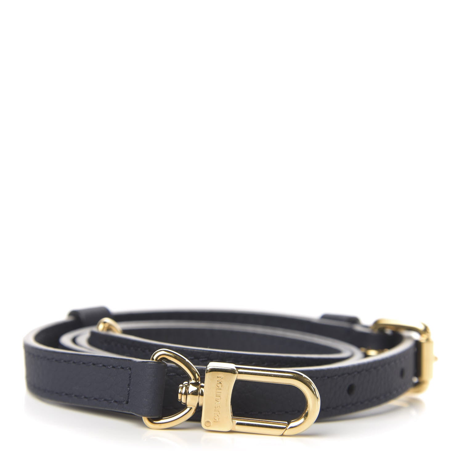 Louis Vuitton Calfskin 16mm Adjustable Shoulder Strap Black 1 of 2
