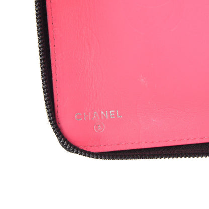 Chanel Cambon Zip Around Organizer Wallet Black White 6 of 25