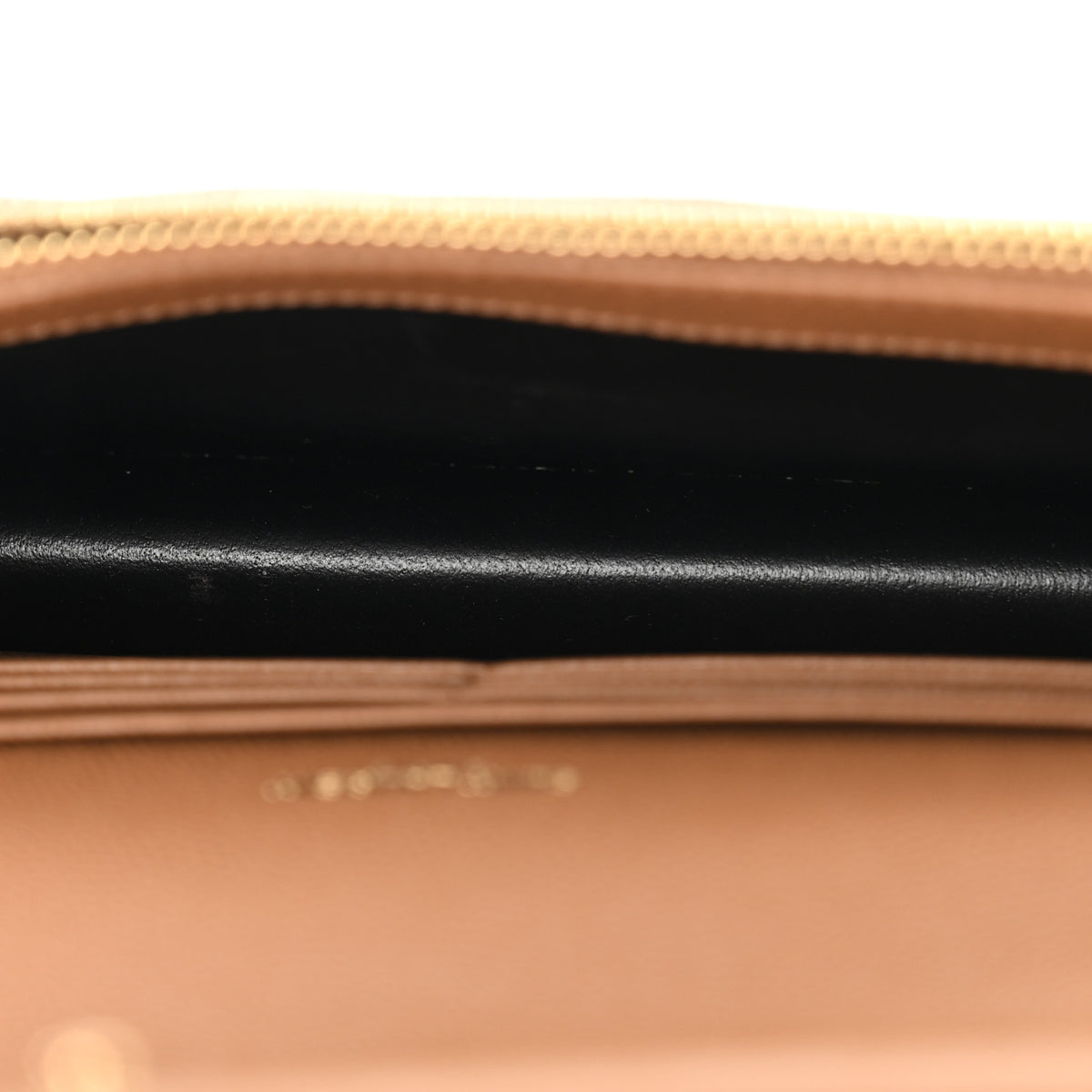 Saint Laurent Grain De Poudre Matelasse Chevron Monogram Envelope Chain Wallet Dune 5 of 10