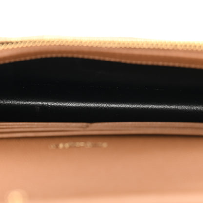 Saint Laurent Grain De Poudre Matelasse Chevron Monogram Envelope Chain Wallet Dune 5 of 10