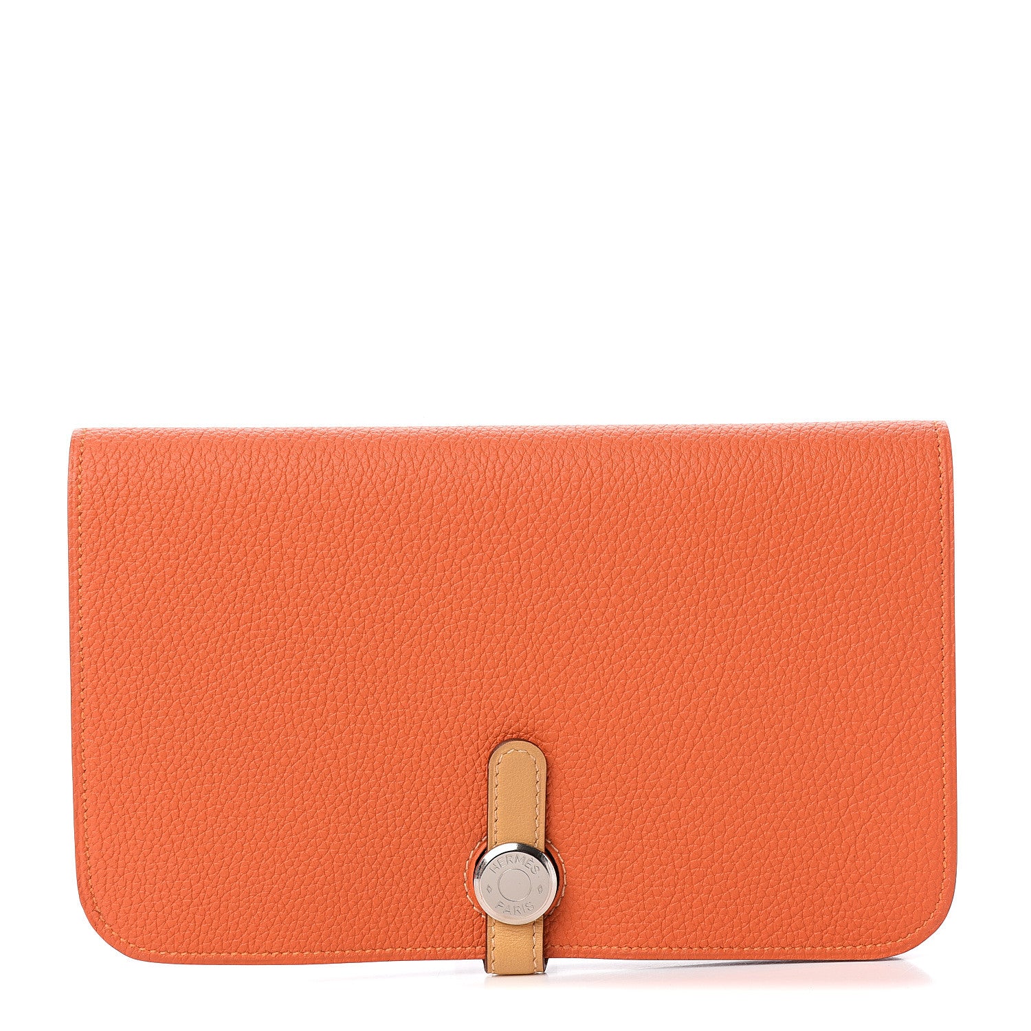 Hermes Togo Dogon Duo Wallet Feu Curry 1 of 7