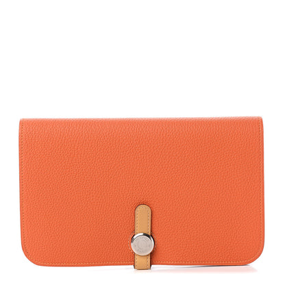 Hermes Togo Dogon Duo Wallet Feu Curry 1 of 7