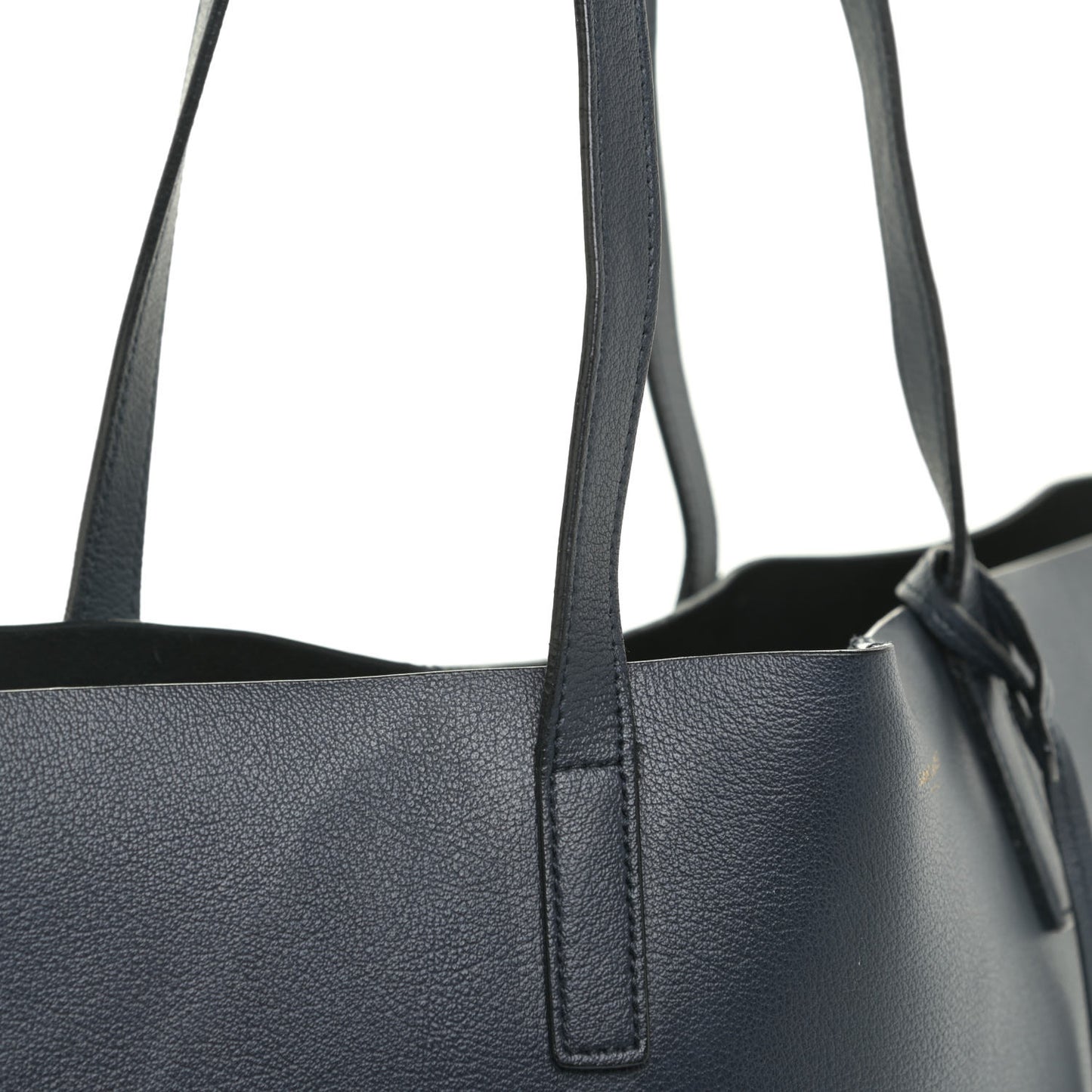 Calfskin Large Shopping Tote Navy Blue