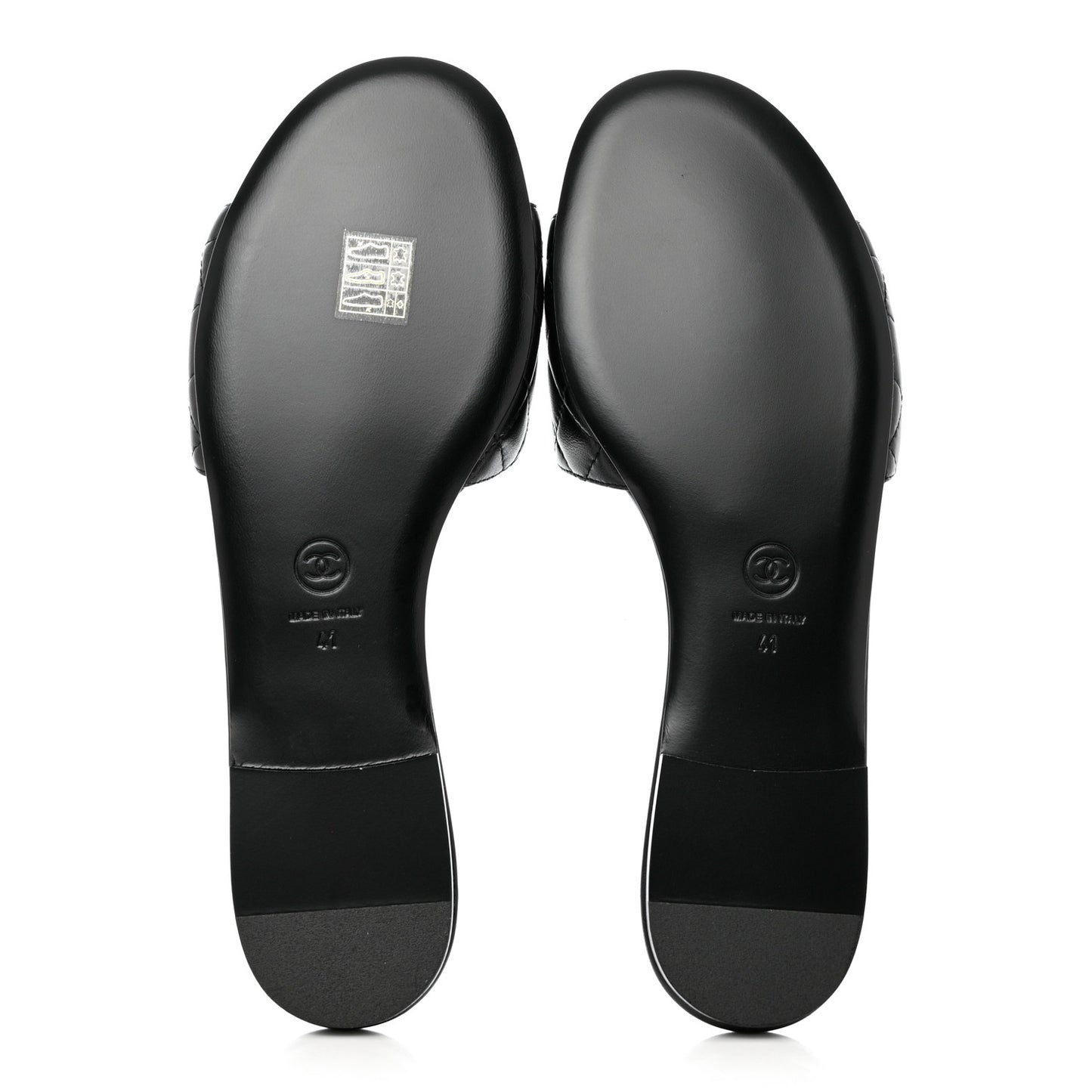 Lambskin Quilted CC Turnlock Sandals 41 Black