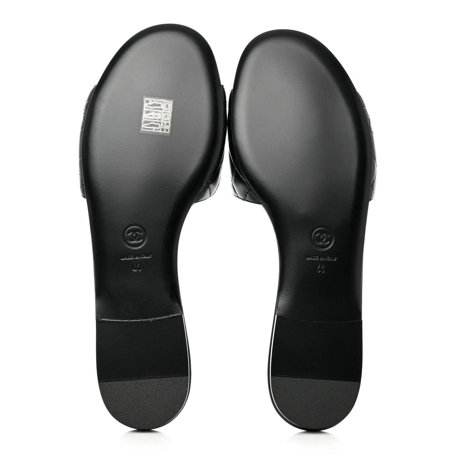 Chanel Lambskin Quilted CC Turnlock Sandals 41 Black 5 of 10