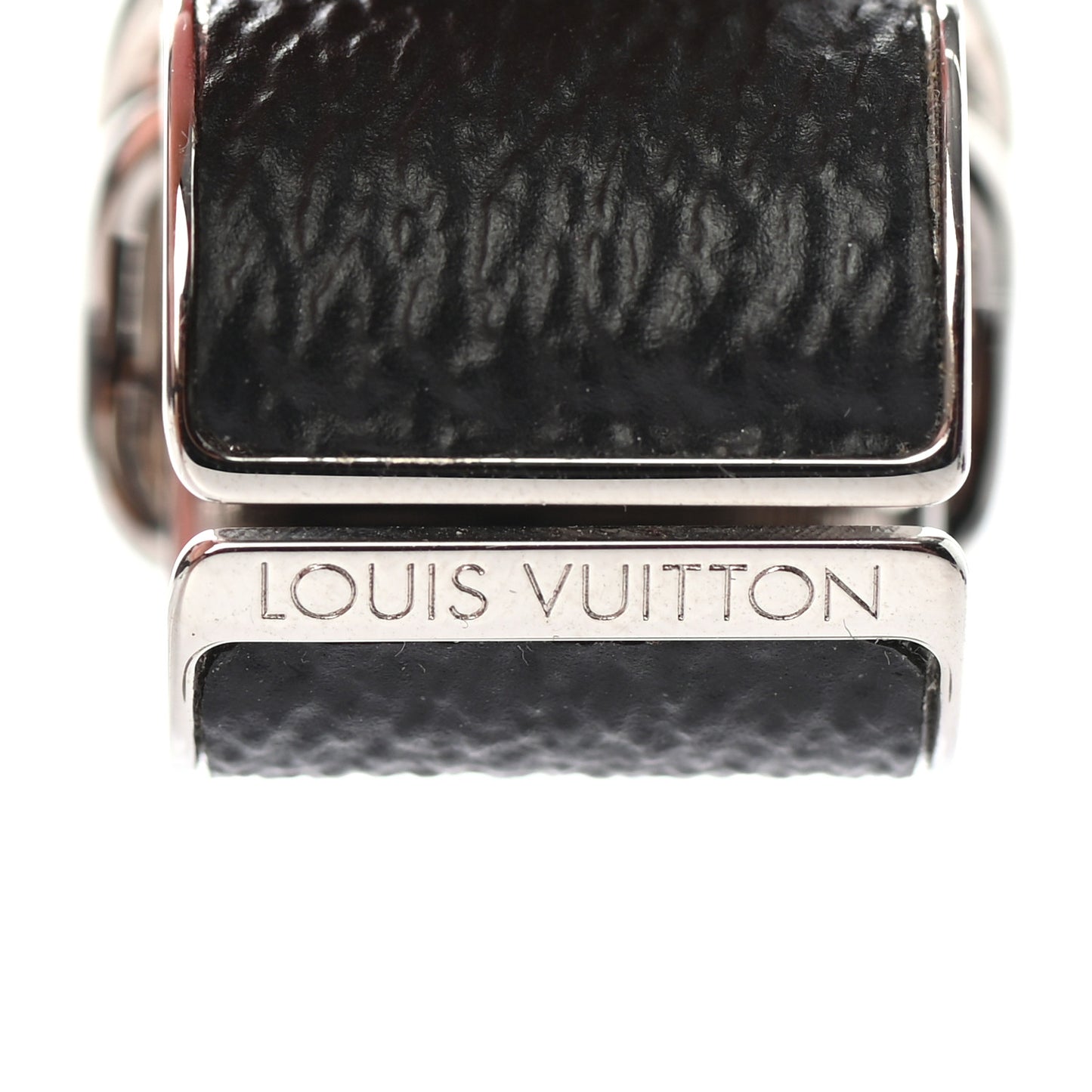 Calfskin Buckle Ring S Black
