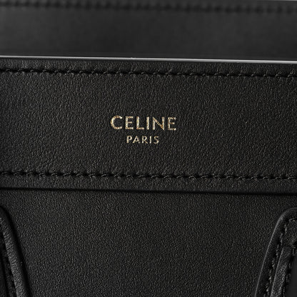 Celine Smooth Calfskin Nano Luggage Black 5 of 8