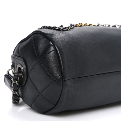 Chanel Metallic Lambskin Signe Bowling Bag Black 9 of 10