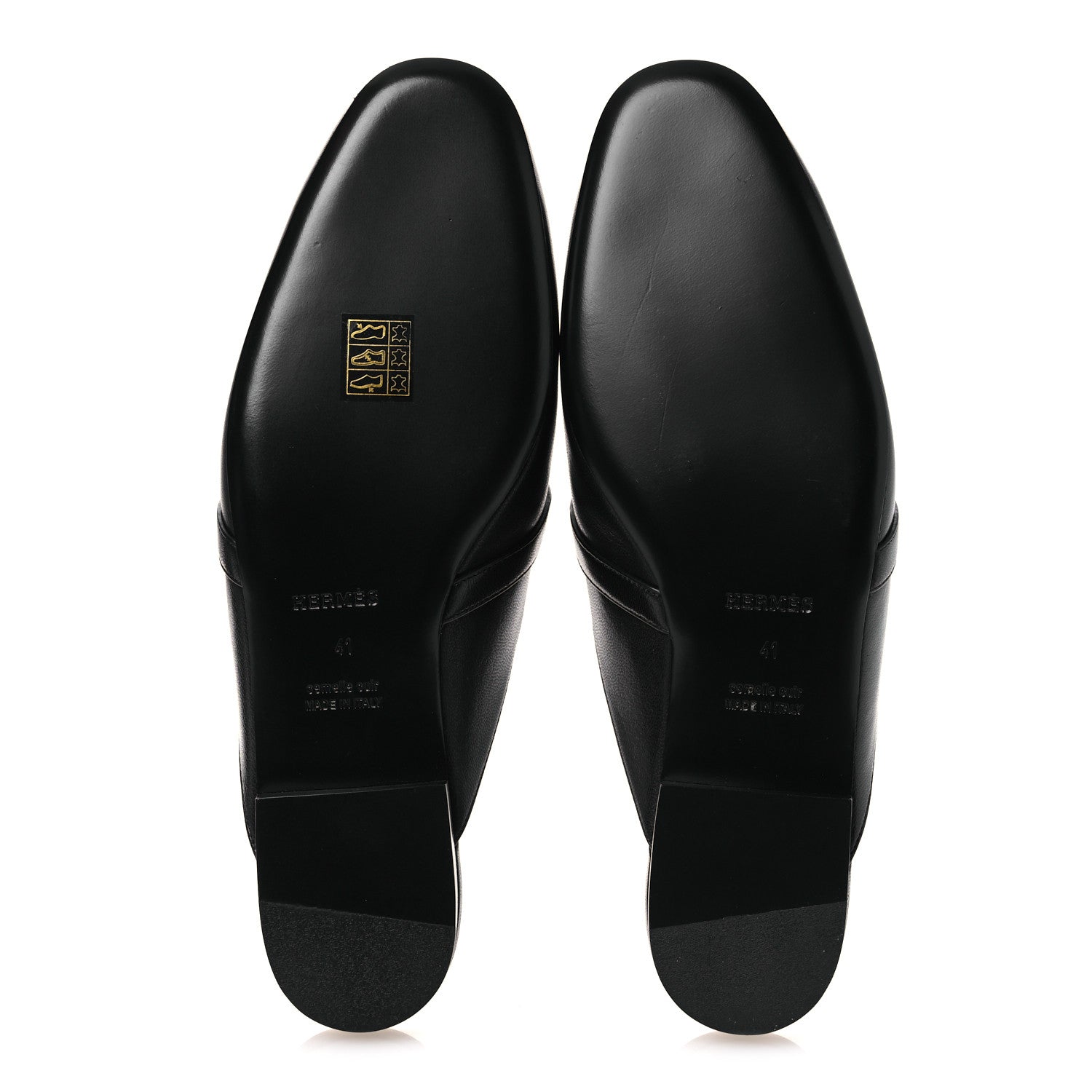 Hermes Glazed Calfskin Oz Mules 41 Black 7 of 10