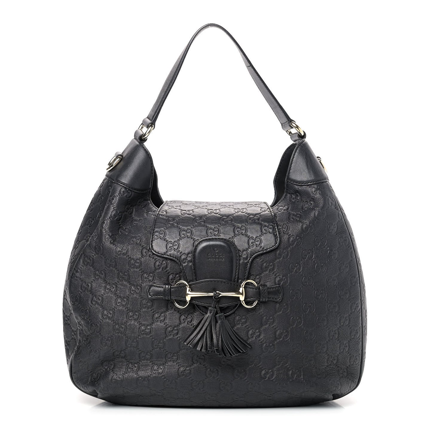 Guccissima Medium Emily Hobo Black