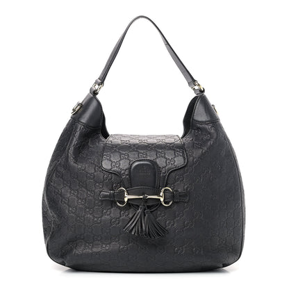 Gucci Guccissima Medium Emily Hobo Black 1 of 10