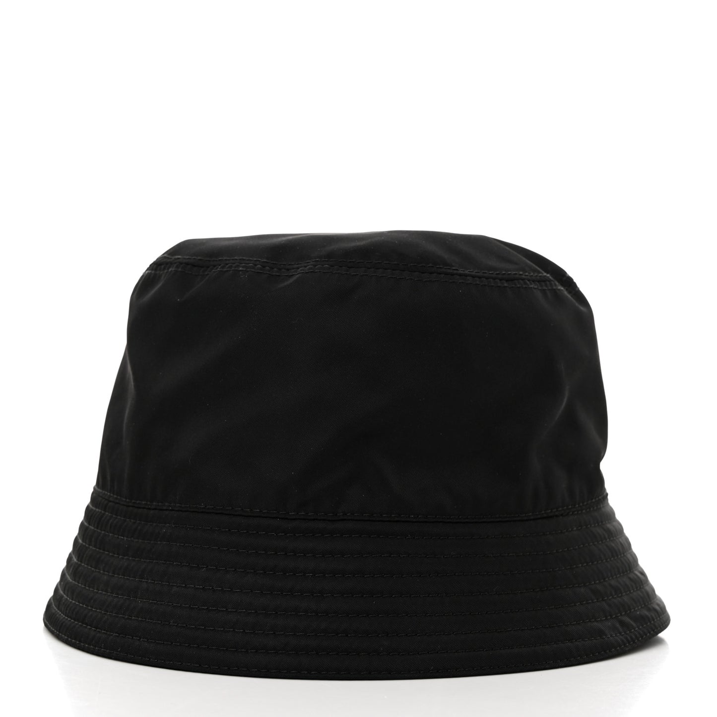 Re-Nylon Metal Triangle Logo Mens Bucket Hat L Black