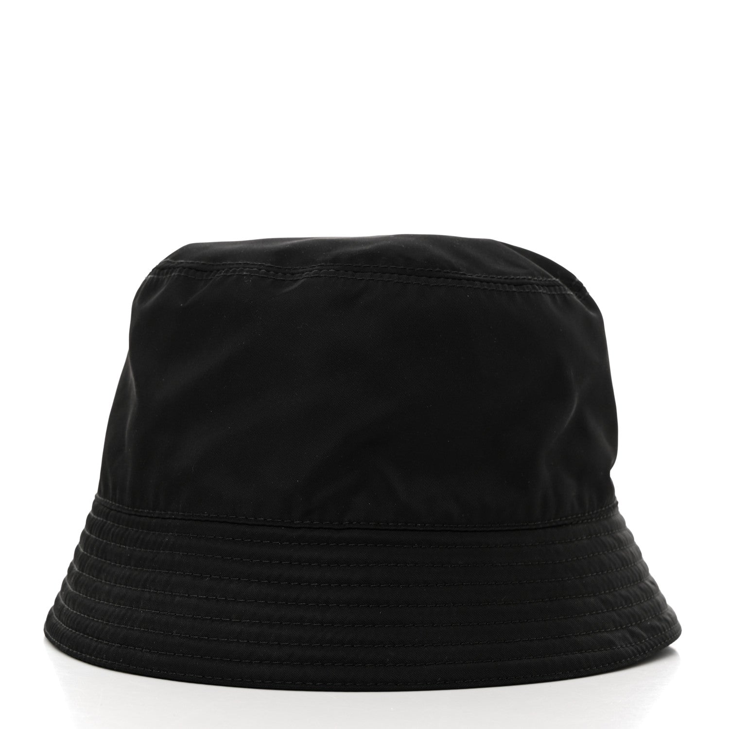 Prada Re-Nylon Metal Triangle Logo Mens Bucket Hat L Black 6 of 8