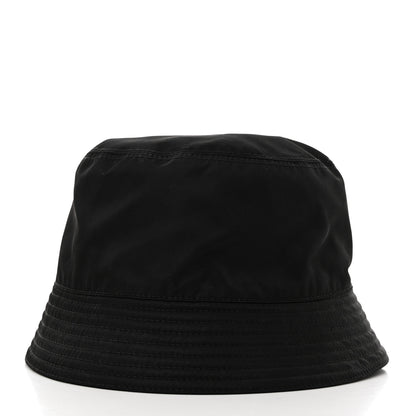 Prada Re-Nylon Metal Triangle Logo Mens Bucket Hat L Black 6 of 8