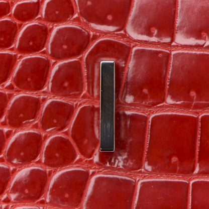 Hermes Shiny Porosus Crocodile Birkin 35 Rouge Vif 25 of 32