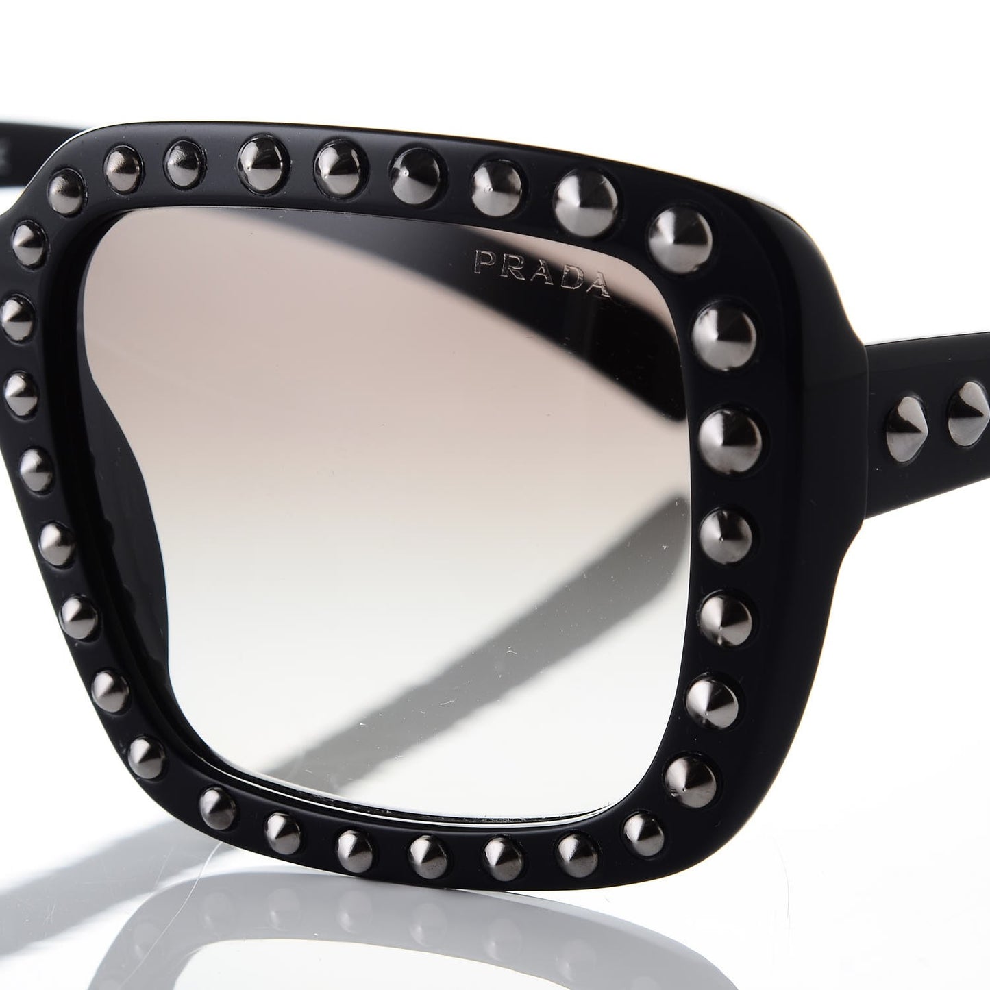 Square Studded Ornate Sunglasses SPR 30Q Black