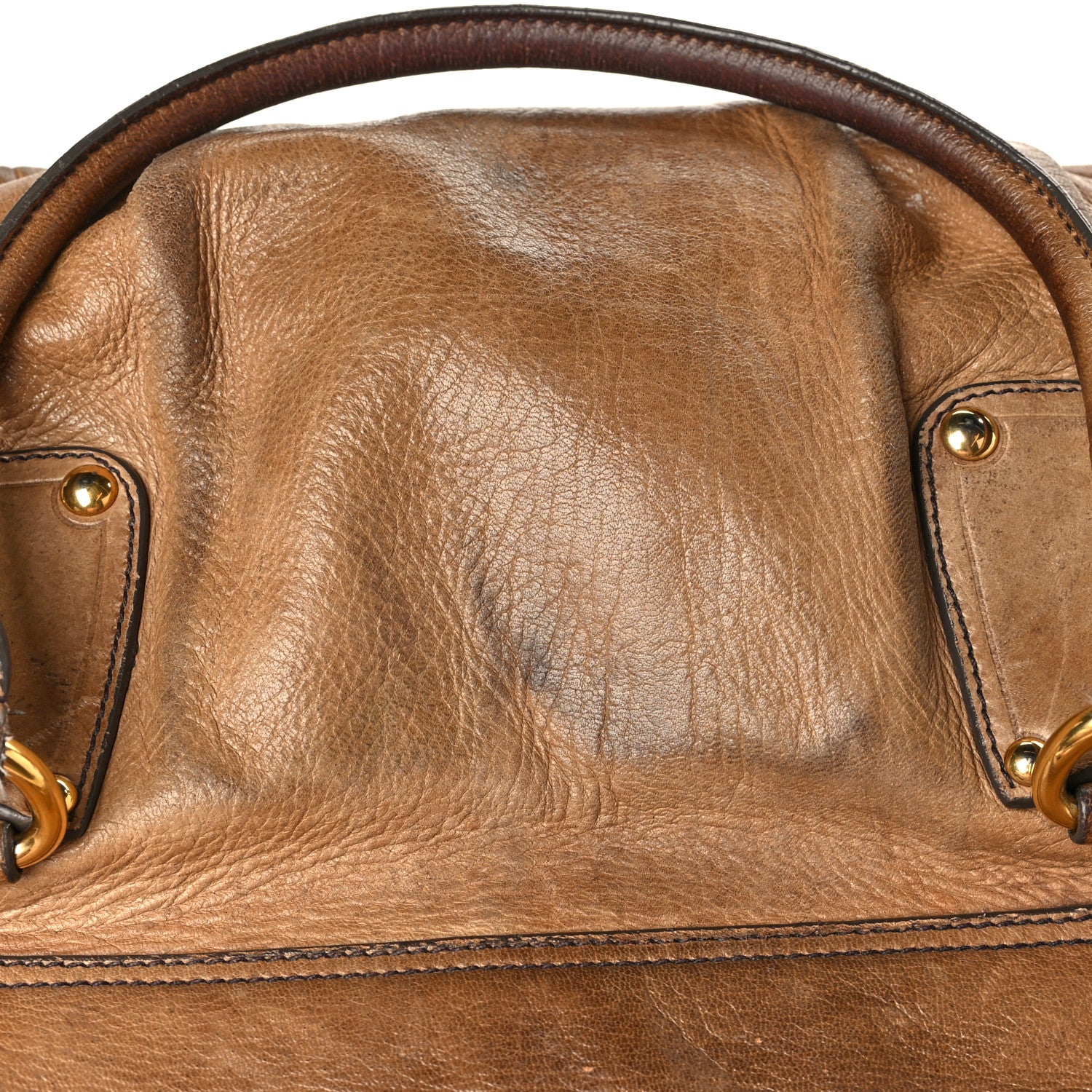 Prada Vitello Daino Pushlock Shoulder Bag Brown 12 of 16