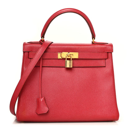 Hermes Courchevel Kelly Retourne 28 Rouge Vif 1 of 13