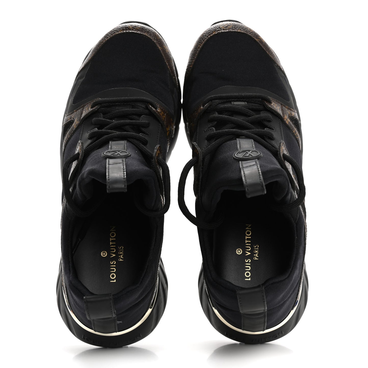 Technical Nylon Monogram Rubber Aftergame Sneakers 38.5 Black
