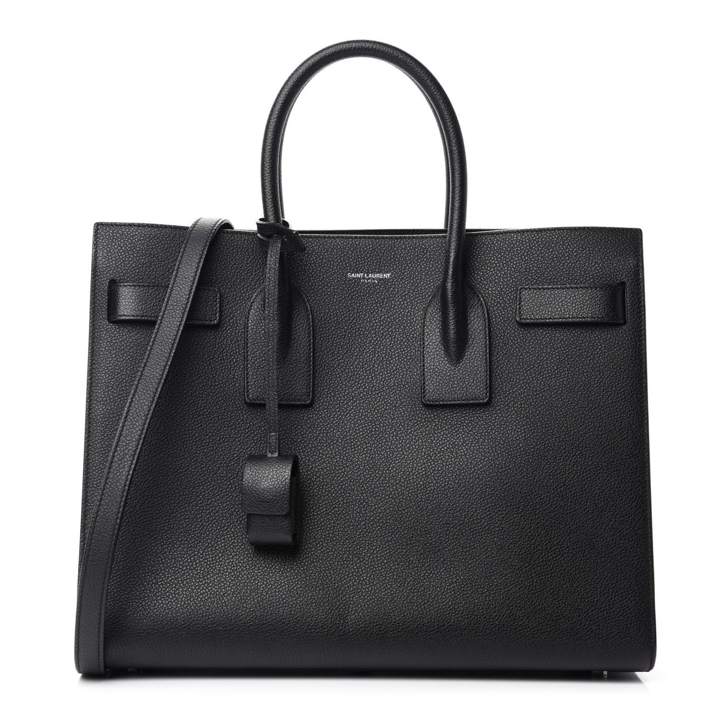 Grained Calfskin Small Sac De Jour Black