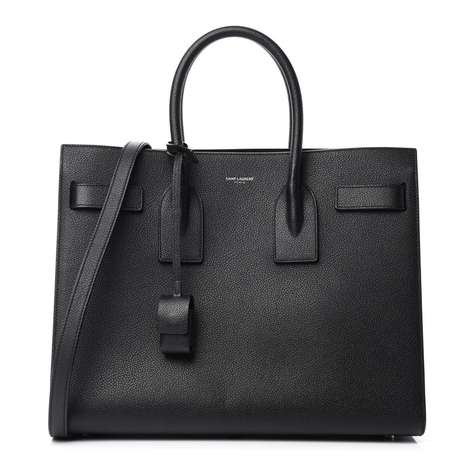 Saint Laurent Grained Calfskin Small Sac De Jour Black 1 of 11